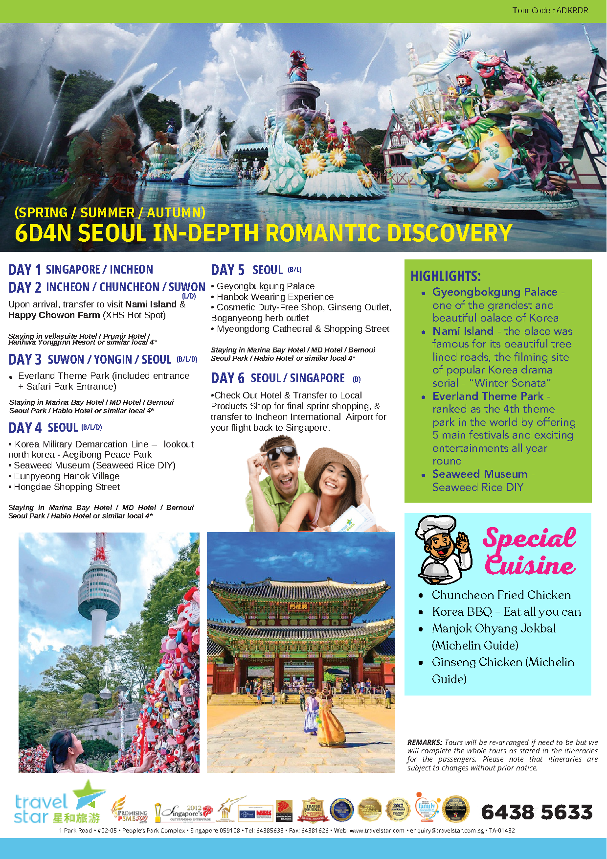 6D4N SEOUL IN-DEPTH ROMANTIC DISCOVERY